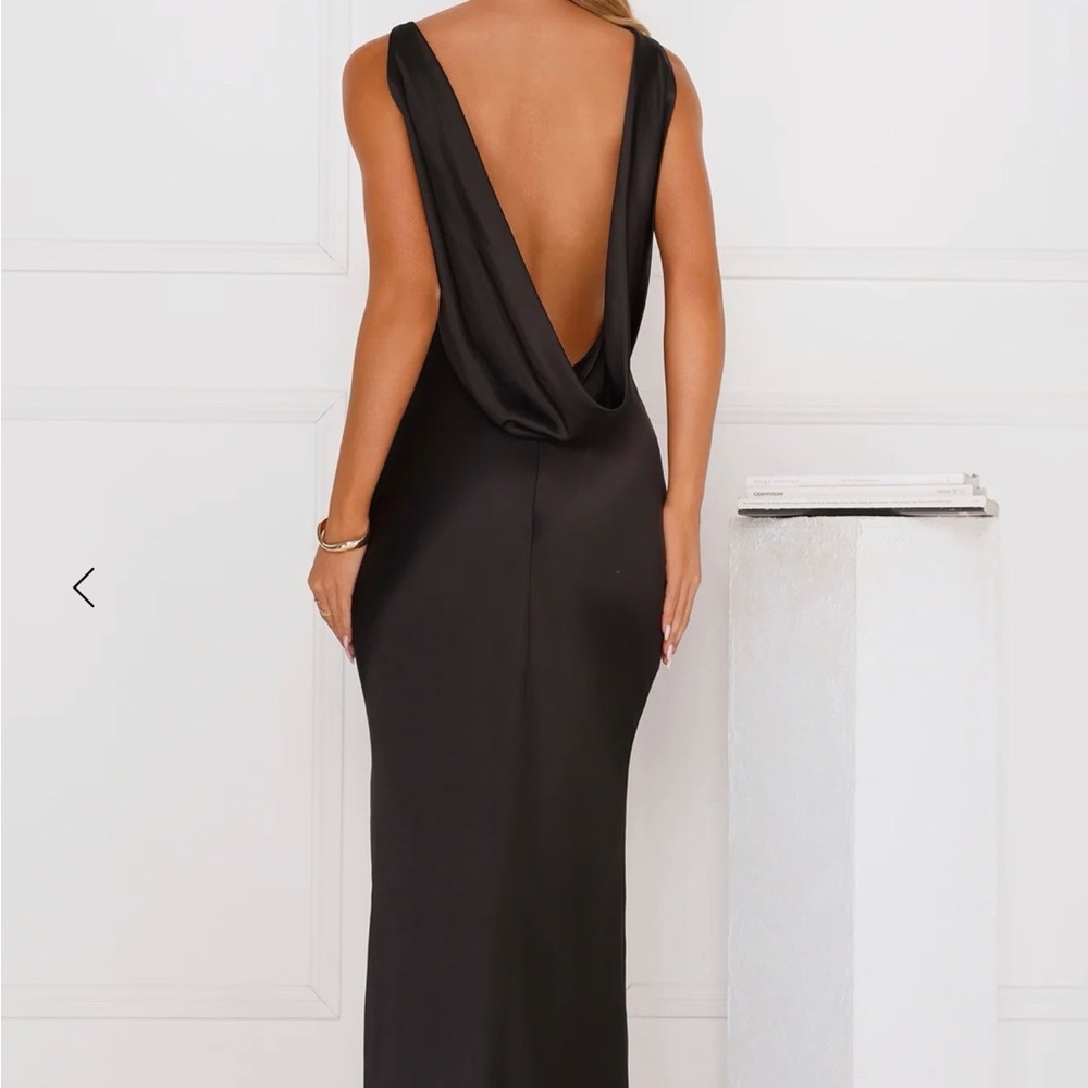Hello Molly Sleek Black Backless Dress